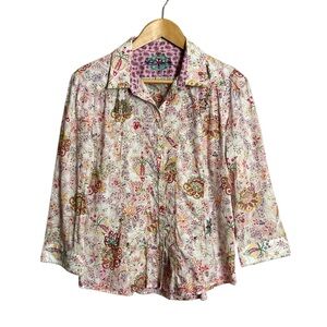 Robert Graham Paisley Embellished Long Sleeve Shirt M